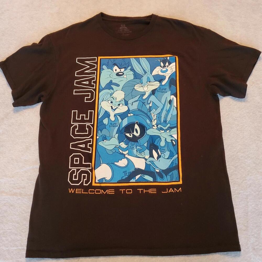 Space Jam A  Legacy Promo Black T Shirt  Michael  Lebron James